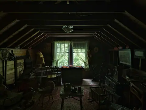 Attic with a window