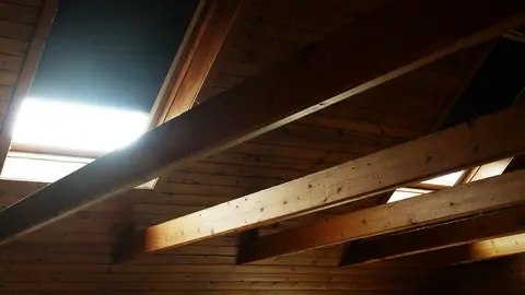 Attic rafters and beams
